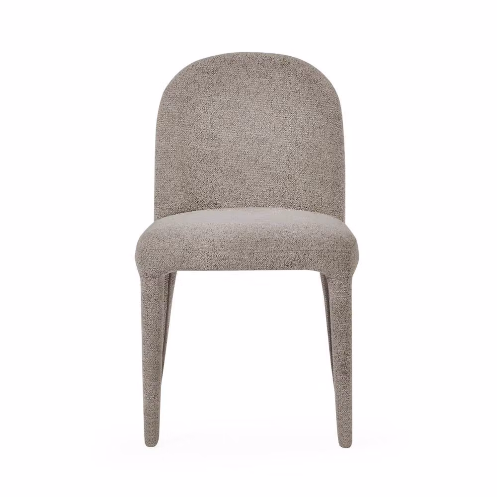 Cheshire Islington Set of 2 Modern Grey Chenille Upholstered Dining Chairs – 2