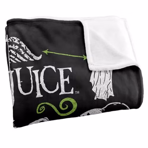 LOGOVISION Beetlejuice 1988 Double Worms Super Soft Silky Touch Fleece Throw Blanket, Multicolour, W: 152.4 cm x D: 127 cm – 2