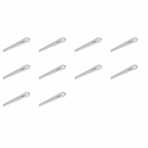 Sylvania Toledo Superia T8 UNI LED Tube Light, 6500K Daylight, 1100 Lumens, G13, Pack of 10