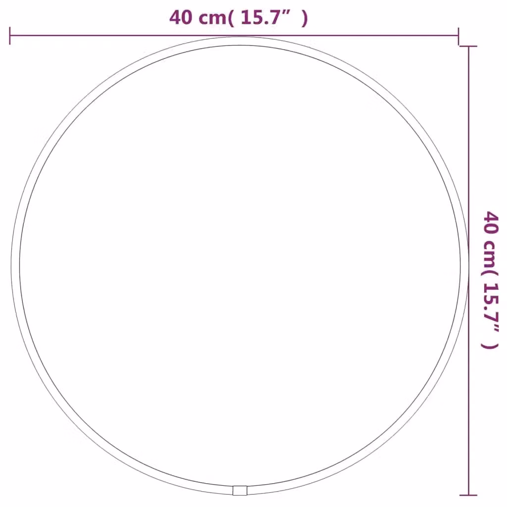 Berkfield Home Round Wall Mirror in Black, Diameter: 40 cm – 2