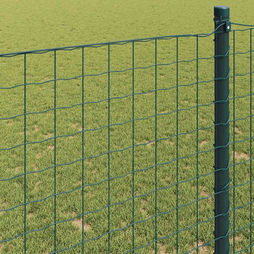 Berkfield Home Green Euro Fence Steel Mesh with PVC Coating, W/H: 25 x 0.6 m – 4