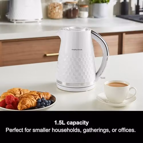 Morphy Richards Hive Jug Kettle, 1.5 l, White, with Limescale Filter – 2