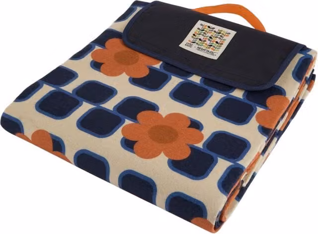 Regatta Orla Kiely Floral Printed Picnic Blanket in Orange