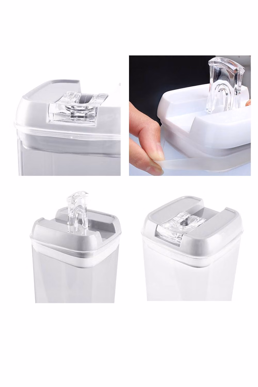 ExtraStar 7-Piece Airtight Plastic Food Storage Container Set with Leakproof Clip Lids in White – 5