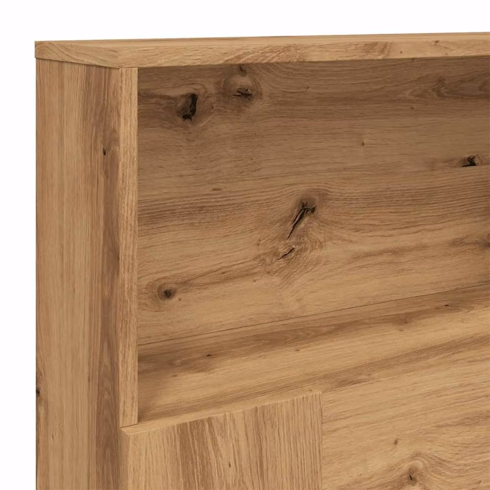 Berkfield Home Artisan Oak Headboard Cabinet in Brown, W: 180 cm, D: 19 cm, H: 103.5 cm – 4