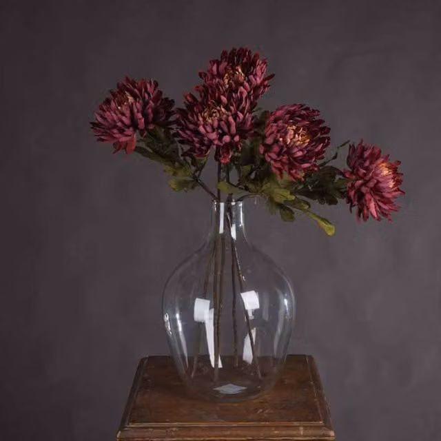 Lemon Pavilion Autumn Spider Chrysanthemum Artificial Flower in Purple and Red, W: 14 cm, D: 14 cm, H: 78 cm – 1