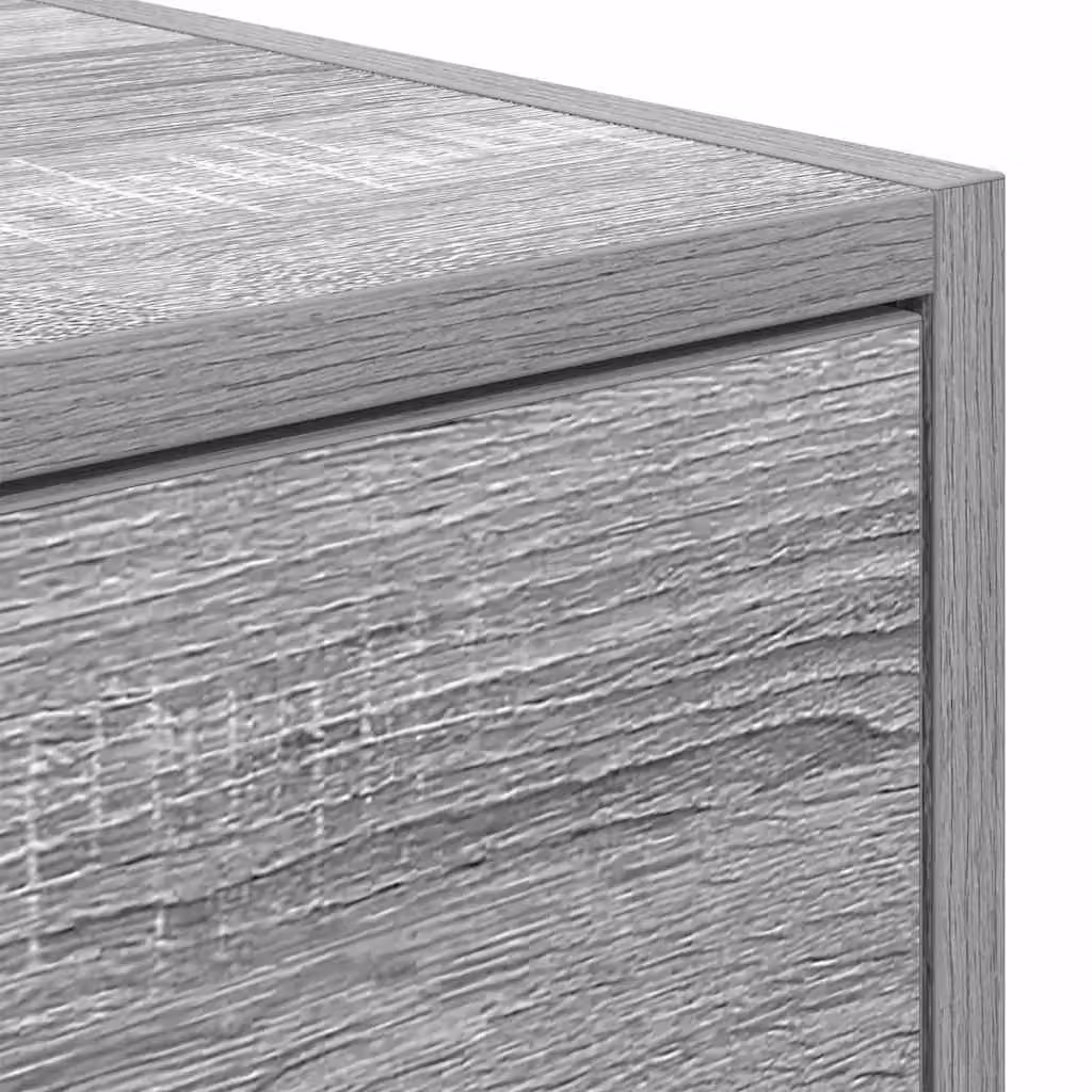 Berkfield Home Modern Grey Sonoma TV Cabinet, W: 100 cm, D: 31 cm, H: 25.5 cm – 4