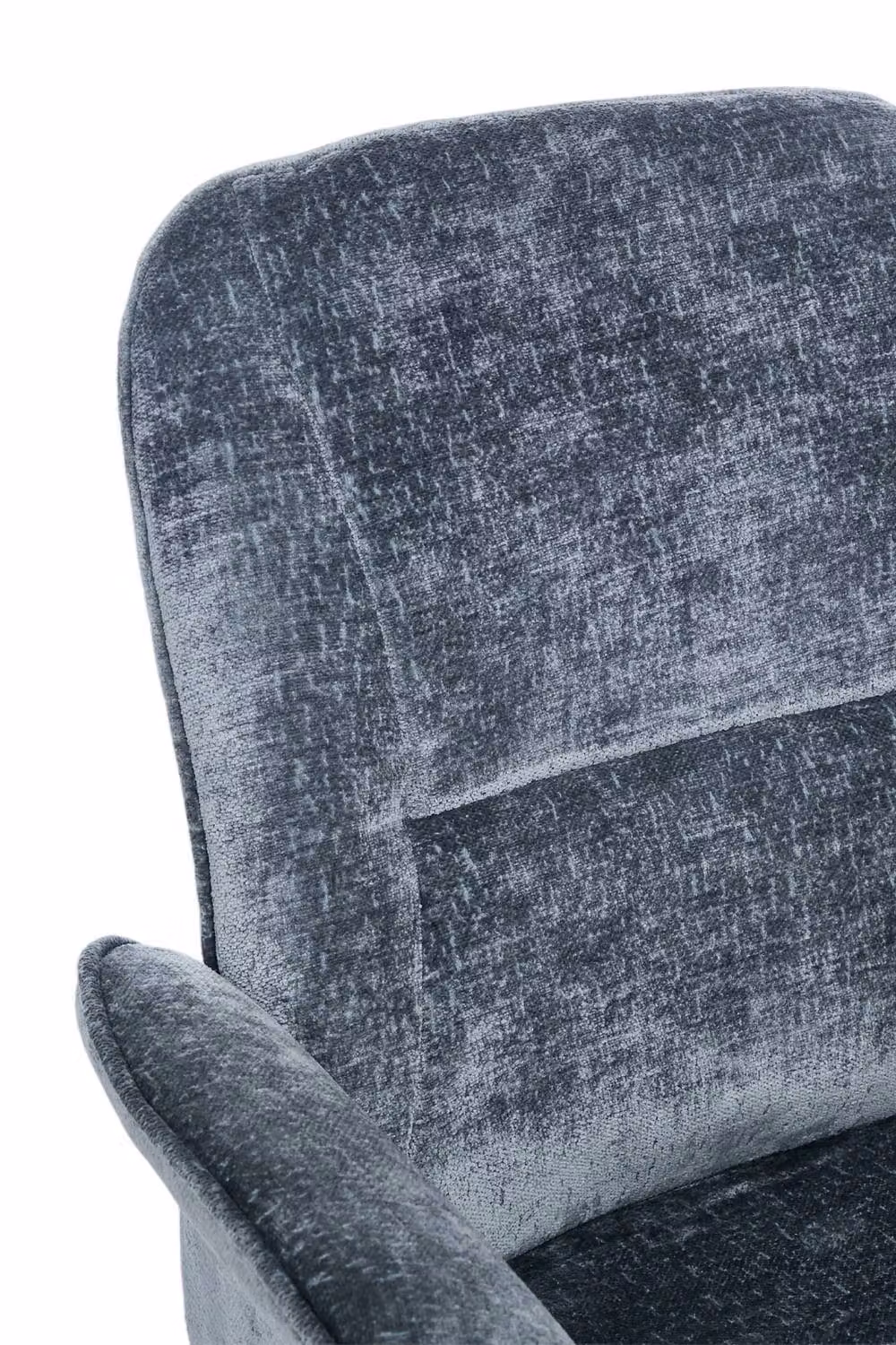 Living and Home Mid-Century Blue Chenille Swivel Task Chair with Armrests – 3