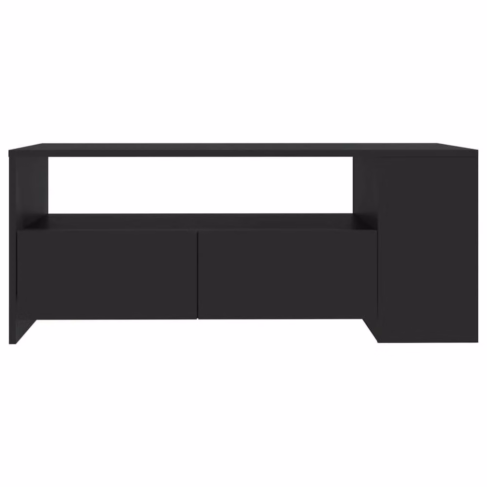 Berkfield Home Modern Black Rectangular Coffee Table in Engineered Wood, W/D/H: 102 x 55 x 42 cm – 3