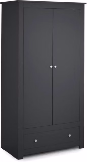 Cheshire Premium Hawthorne Wardrobe in Anthracite Grey with Hinged Doors and Drawers