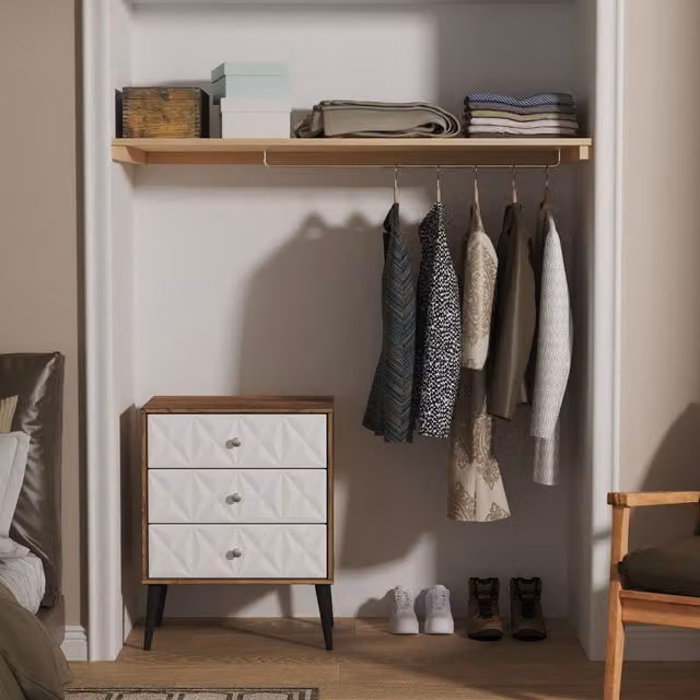 Ready Assembled 2 U Toledo 3 Drawer Chest in Dark Brown