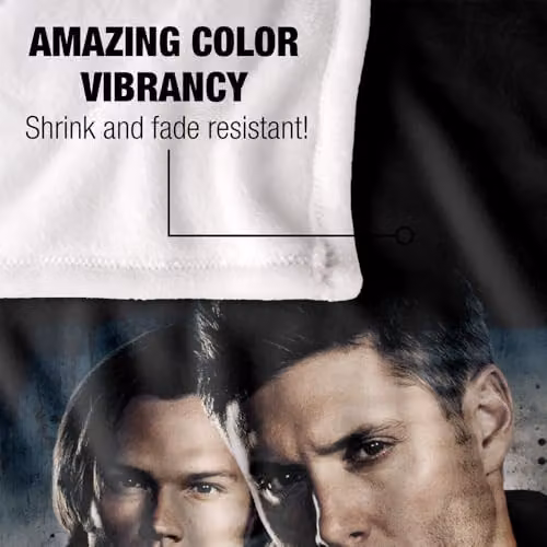 LOGOVISION Supernatural Sam and Dean Hunting Silky Touch Super Soft Fleece Throw Blanket, Multicolour, W: 91 cm, D: 147 cm – 2