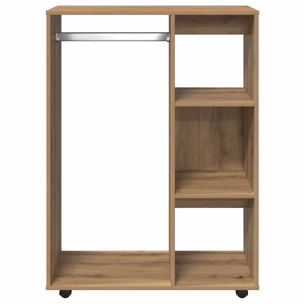 Berkfield Home Artisan Oak Wardrobe in Brown, W/D/H: 80 x 40 x 110 cm – 5
