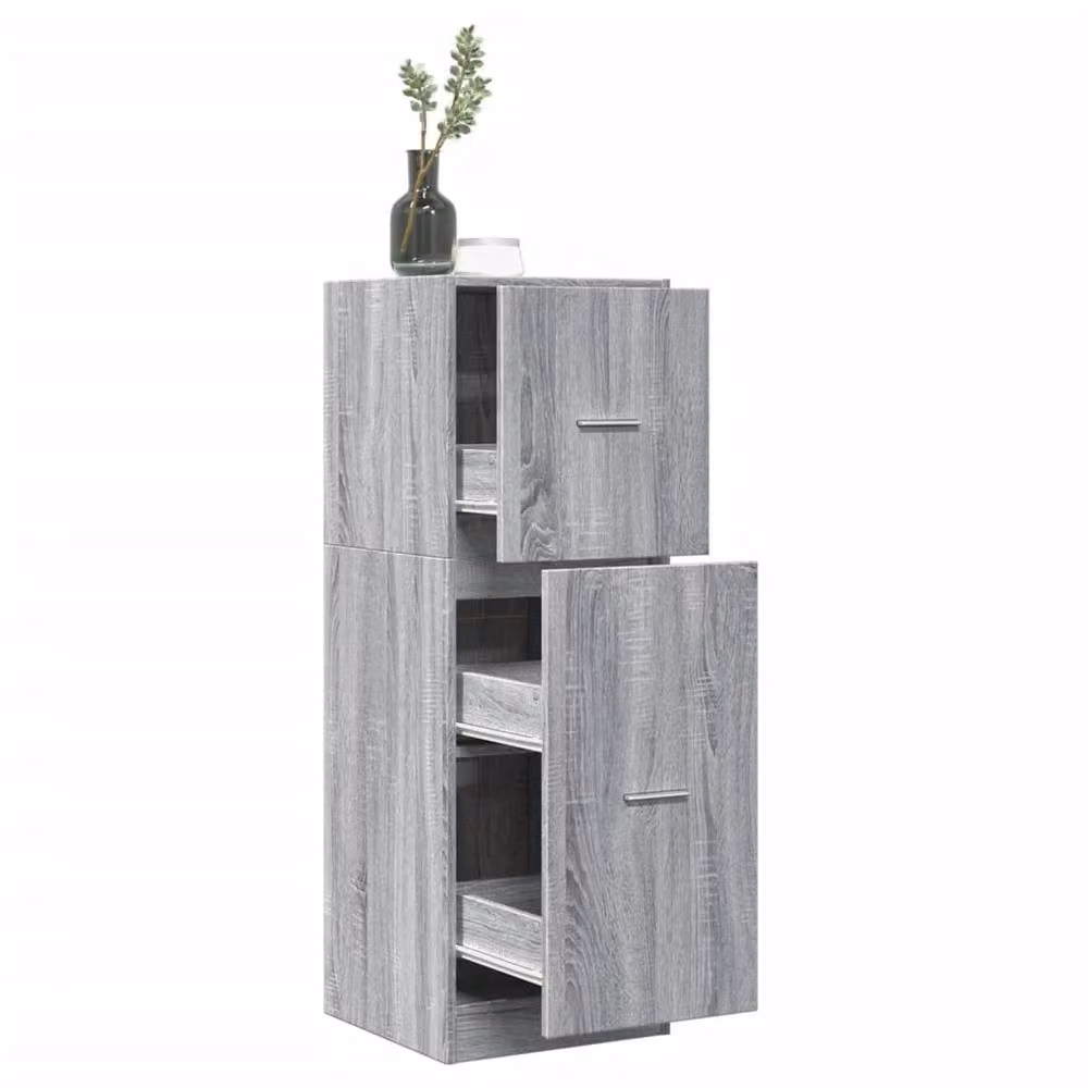 Berkfield Home Elegant Apothecary Cabinet in Grey Sonoma, W: 40 cm, D: 41 cm, H: 118 cm – 2