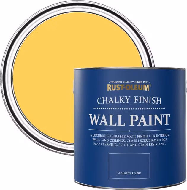 Rust-Oleum Lemon Jelly Yellow Matt Chalk Wall Paint 2.5L – 1