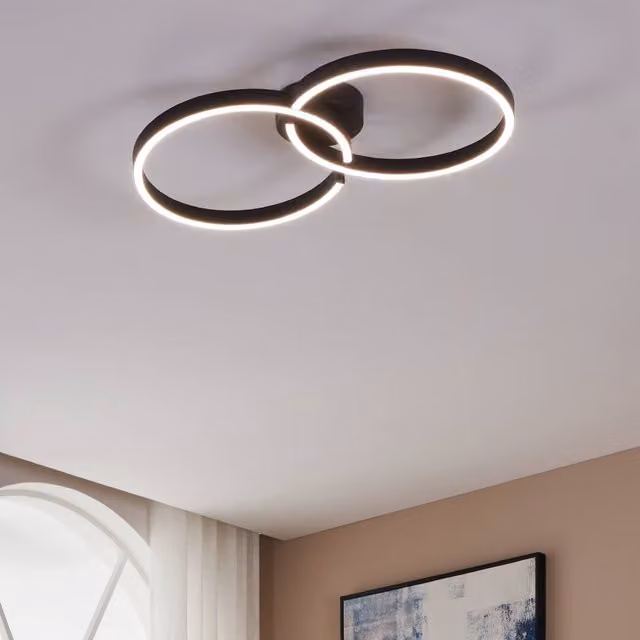 Eglo Amandolo LED Ceiling Light in Black