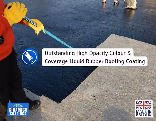 Siramico Coatings Liquid Rubber Roof Coating, Clear, 5 l – 5