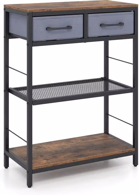 Costway Rustic Brown Narrow Console Table