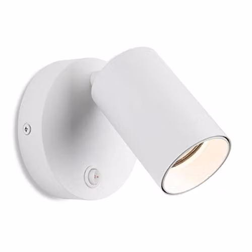 Netlighting Max Wall Single Adjustable Spotlight Switched White