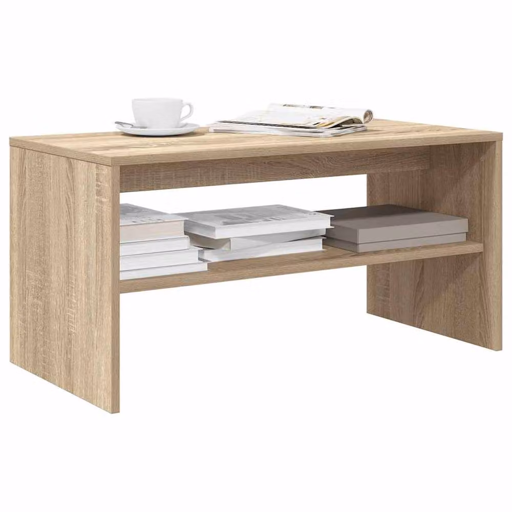 Berkfield Home Sonoma Oak TV Cabinet in Light Tan Beige, W/D/H: 80 x 40 x 40 cm – 2