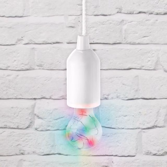 Global Gizmos Pair of White RGB Multi-Colour Changing LED Pull Rope Lights