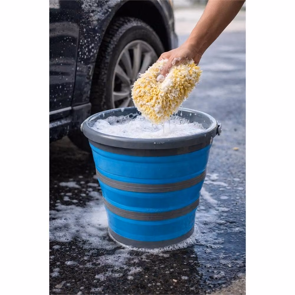 VOGREX Blue Collapsible Silicone Washing Up Bowl and Laundry Bucket – 2