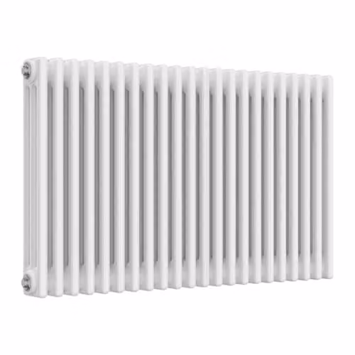 Reina Colona 3 Column Steel Wall Hung Radiator, White, H: 60 cm, W: 101 cm, D: 6 cm – 1
