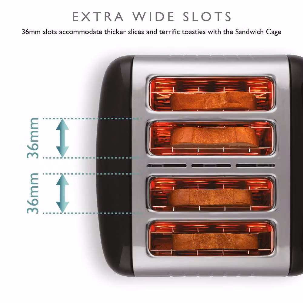 Dualit 4 Slot Lite Toaster in Black – 4