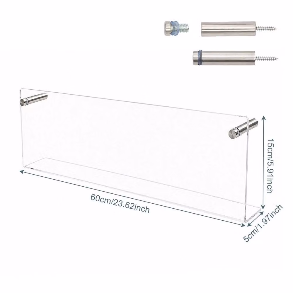 EONLION Transparent Wall Mounted Storage Rack in Clear – 2