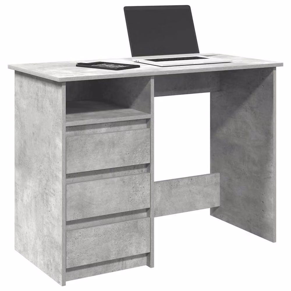 Berkfield Home Grey Decorative Writing Desk in Engineered Wood, W/D/H: 102 x 50 x 75 cm – 2