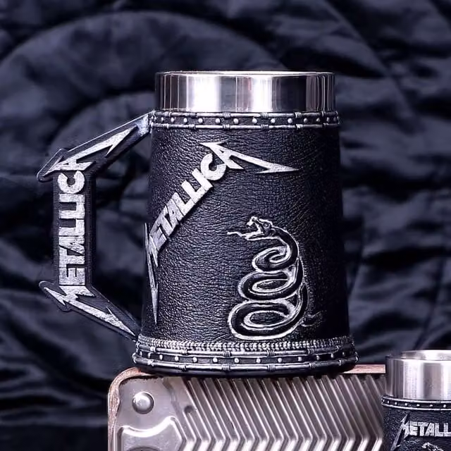 Nemesis Now! Black Metallica The Black Album Tankard Mug, Height: 16 cm