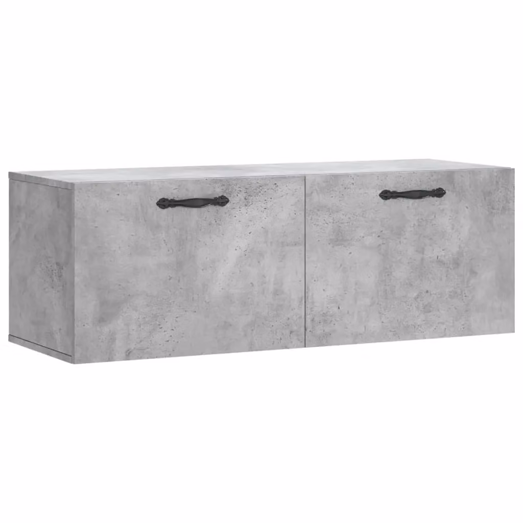 Berkfield Home Wall Cabinet in Concrete Grey, W/D/H: 100 x 36.5 x 35 cm – 2