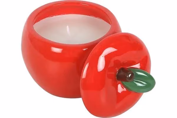 KDMD Red Apple Shaped Ceramic Candle Jar with Fruity Scent – 2