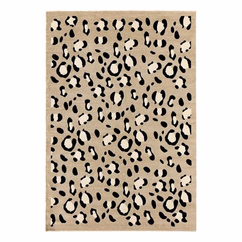 sweeek Beige Leopard Pattern Indoor Rug, W: 200 cm, D: 290 cm – 2