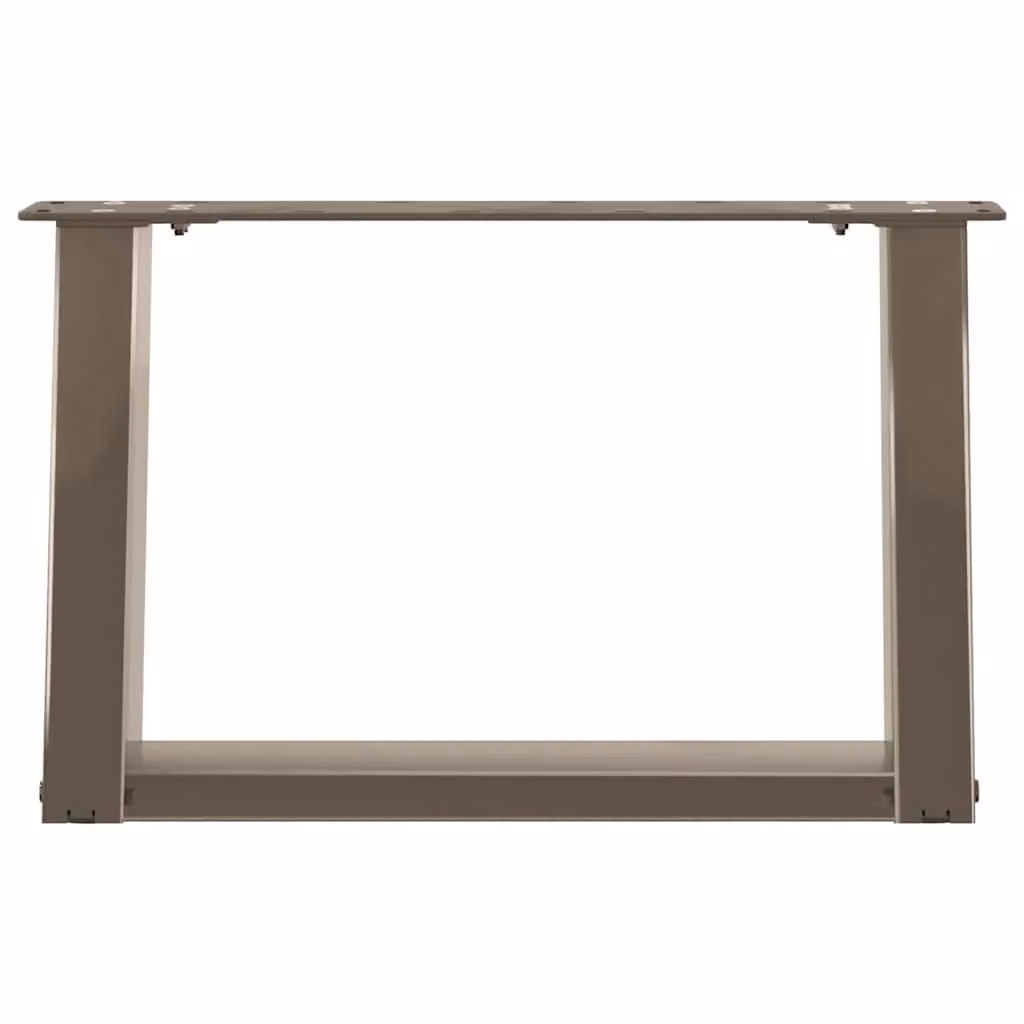 Berkfield Home U-Shaped Coffee Table Legs, 2 Piece Set, Brown Matt Steel, Height: 40 cm, Width: 30.5 cm – 3