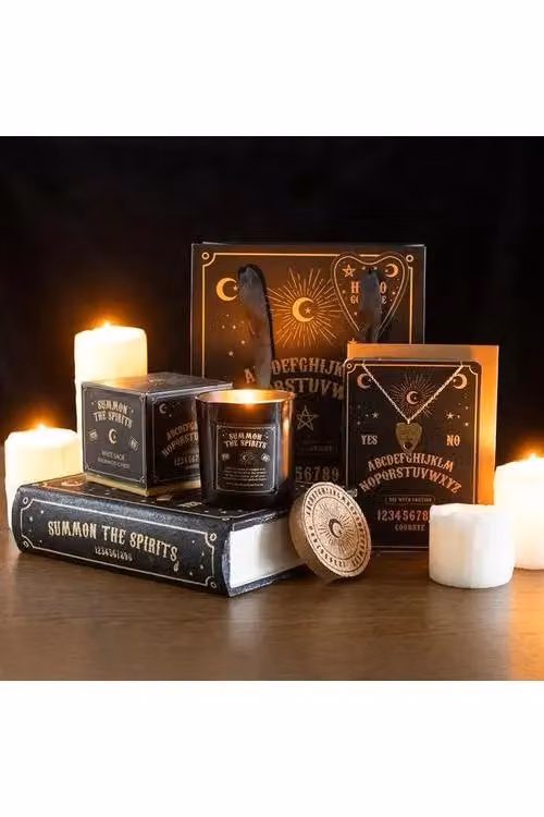 KDMD Summon the Spirits White Sage Talking Board Candle in Black – 6