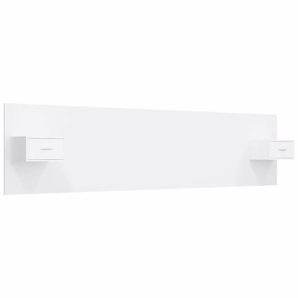 Berkfield Home Bed Headboard with Cabinets in White Engineered Wood – 2