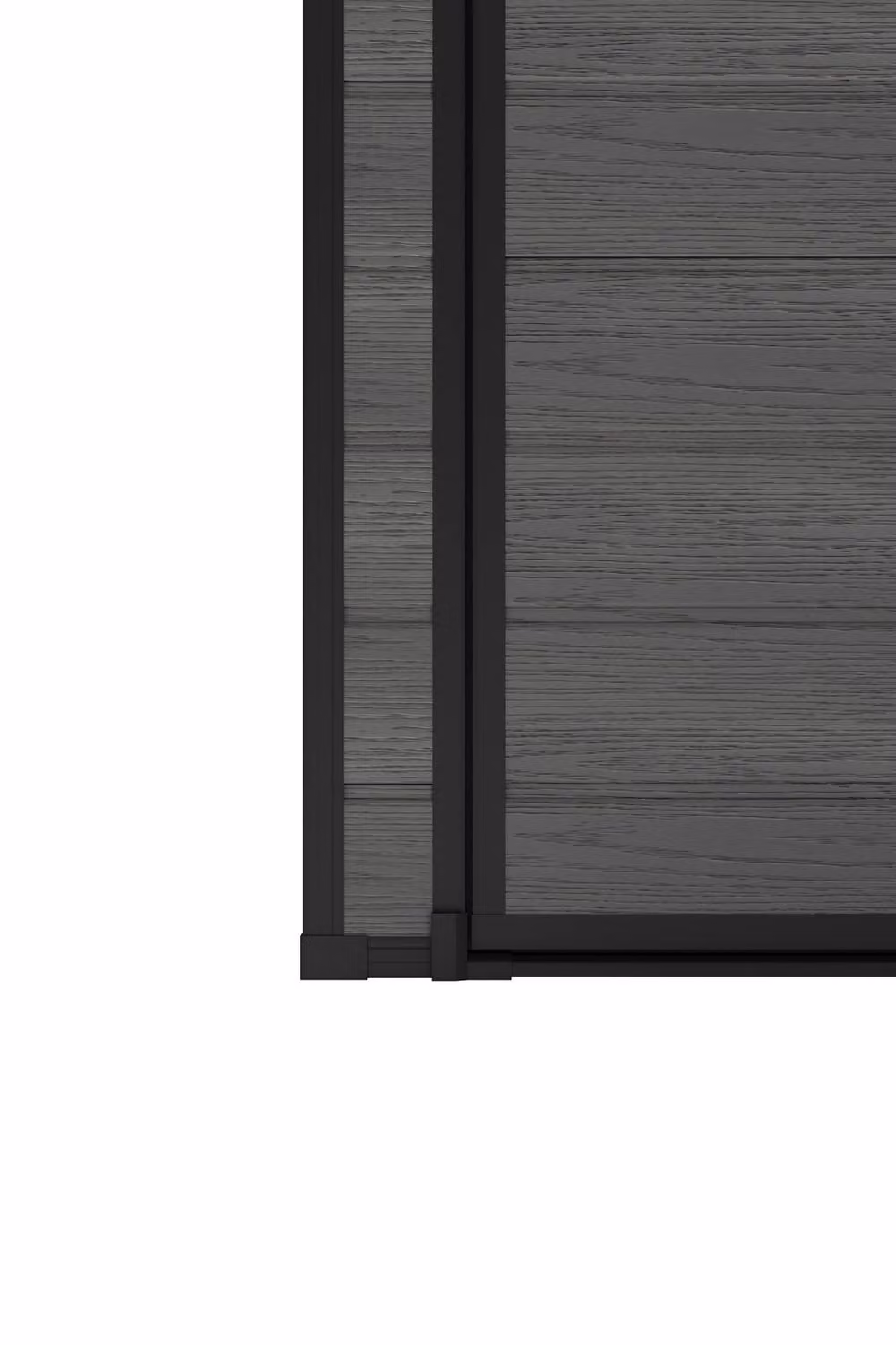 Living and Home Pent Roof Plastic Garden Storage Shed in Dark Grey, W: 152.4 cm, D: 121.92 cm, H: 194.4 cm – 4