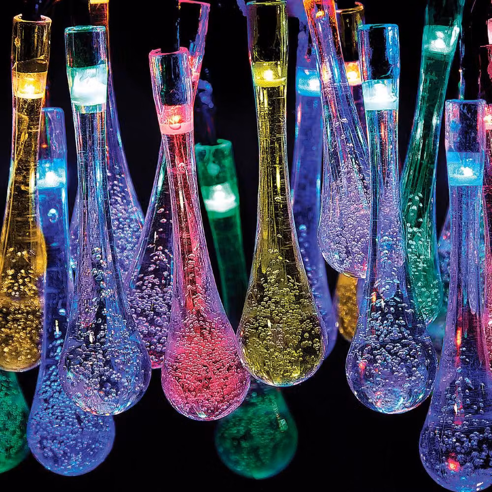 Gainsborough Solar LED Drop String Lights, Multicolour RGB Garden Decoration – 2