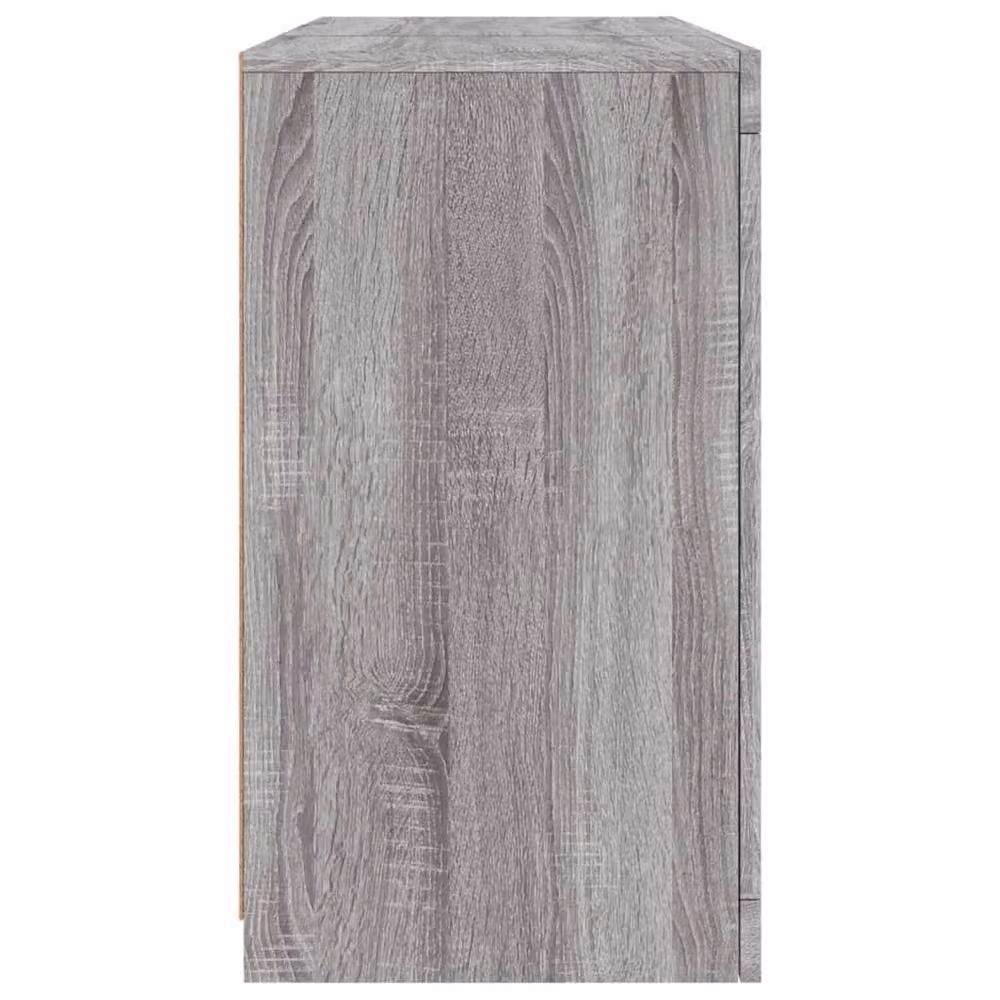 Berkfield Home Grey Sonoma Sideboard with Integrated LED Lights, W: 123 cm, D: 37 cm, H: 67 cm – 4