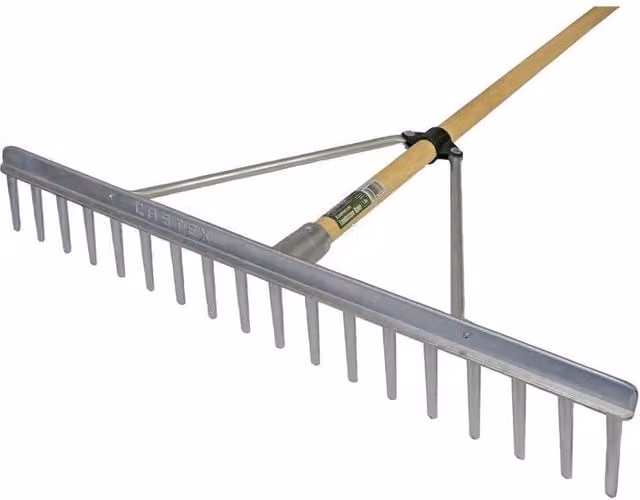 Faithfull Aluminium Landscape Rake with F.S.C. Wood Handle, Silver