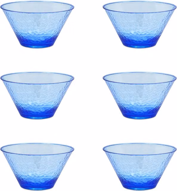 Bayside 6 Pack Blue Acrylic Bowls