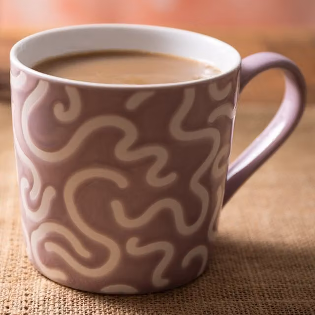Mikasa Purple and White Swirl Stoneware Mug, 360ml