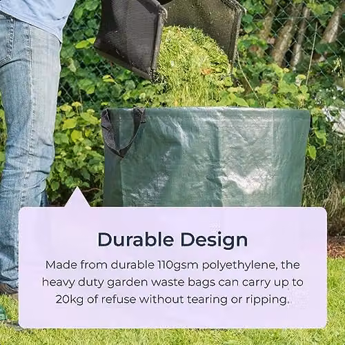 idooka Heavy Duty Garden Waste Bag, 270L, Green – 3
