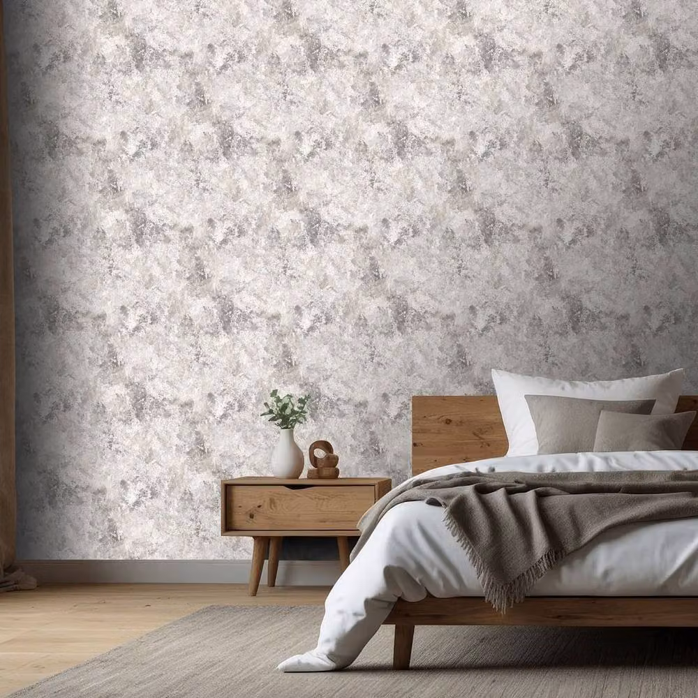 Muriva Perico Stone Textured Abstract Wallpaper in Grey – 2