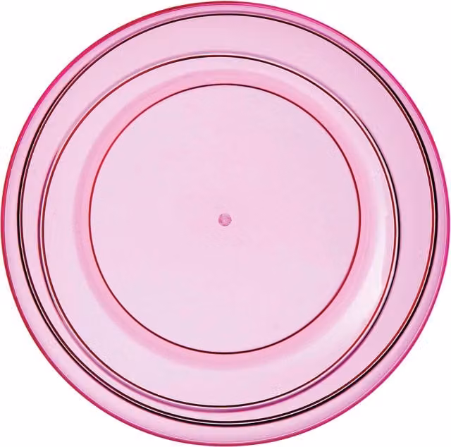 Orsina Pink Geometric Plastic Dessert Plate