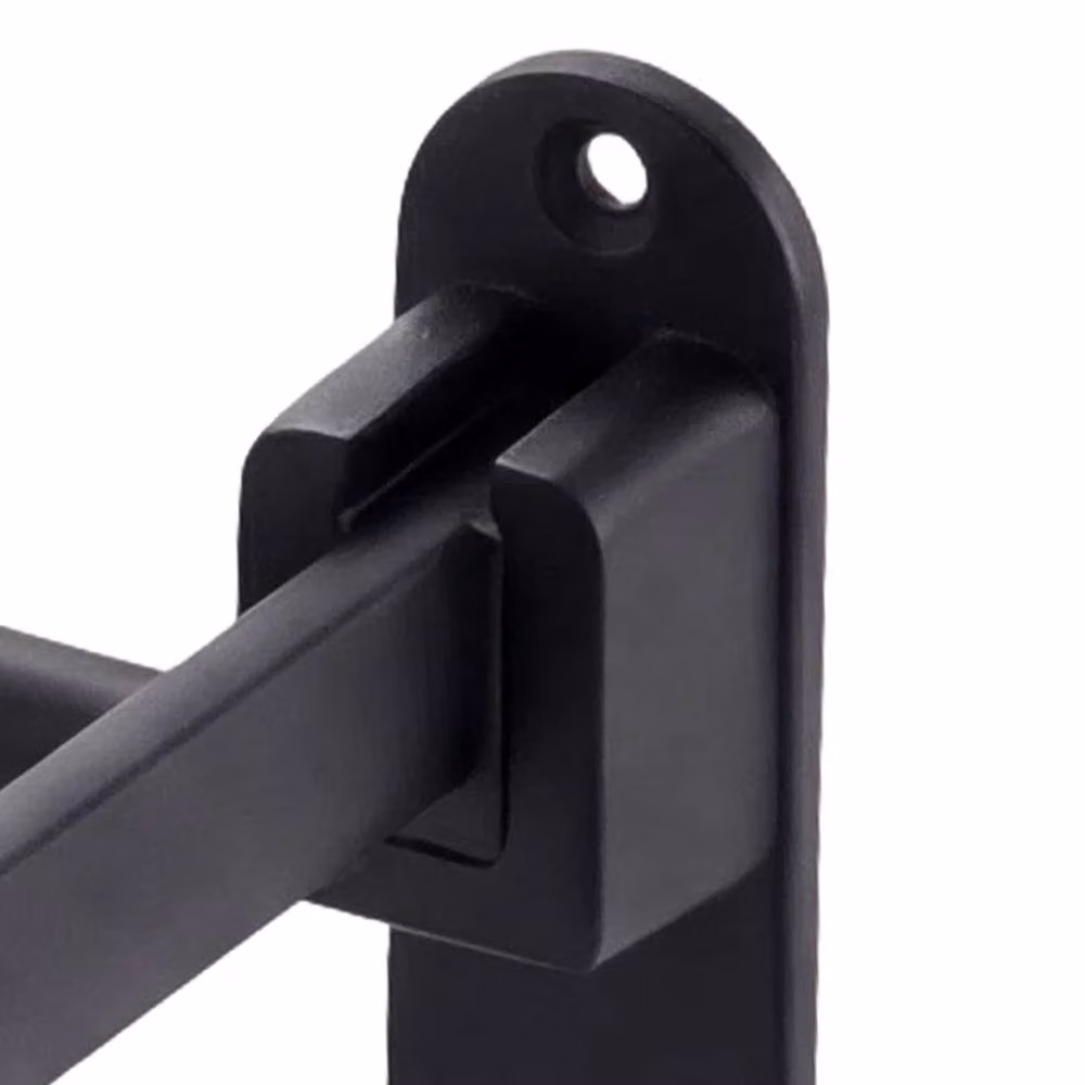 Levede Wall Mounted Double Bar Metal Towel Holder in Matt Black – 7