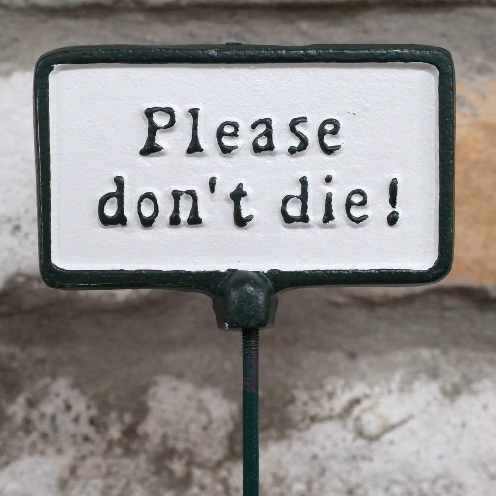 Gifts Direct 2 U Green and White Metal Garden Stake Plant Sign – 3