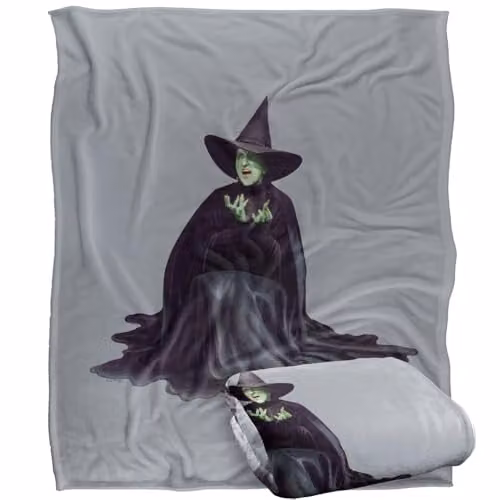 Warner Bros. The Wizard Of Oz Wicked Witch Melting Super Soft Fleece Throw Blanket, Multicolour, W: 152 cm, D: 127 cm