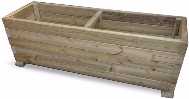 Churnet Valley Garden Furniture Ltd Super Heavy Duty Timber Vegetable Trough Planter, Brown, W: 180 cm, D: 60 cm, H: 50 cm – 1